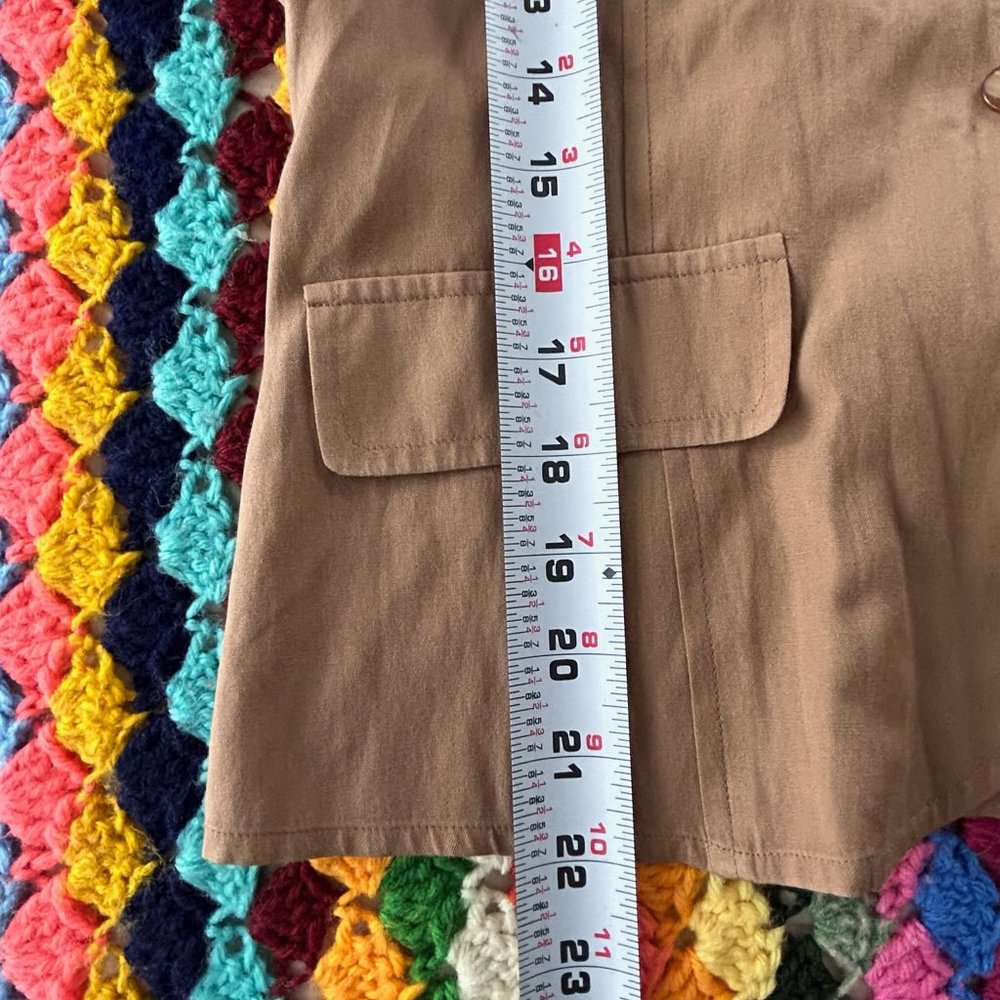 Vintage 90s Silk Anna & Frank Neutral Cinch Waist Soft Short Sleeve Blou… - Picture 8 of 10